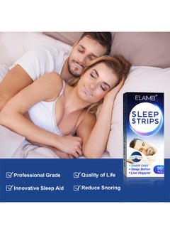 Elaimei Anti Snoring Sleep Strips, Sleep Closed Mouth Sticker, Relieve Snoring, Improve Sleep Quality, Anti Snoring Patch, 90PCS  - Image 2