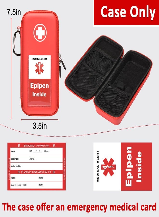 Klawdsky EpiPen Carry Case, Hard Emergency Medical Bag with Carabiner-for 2 EpiPens, Asthma Inhaler, Auvi-Q,Eye Drops,Anti-Histamine,Allergy Medication,Diabetes Travel Case for Adults and Kids - Image 3