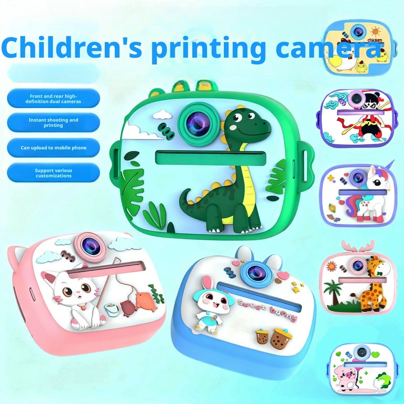 Children's Instant Print Camera, Photo & Video, 2.4" Screen, ABS - Image 1