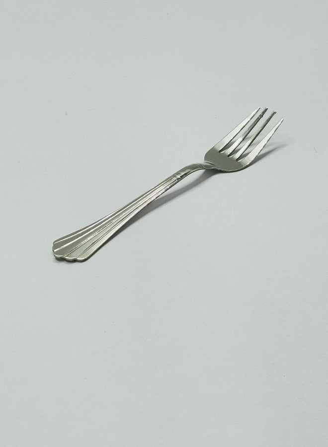 Dev Industries Stainless Steel Fork Set for Home and Kitchen, Fruit Fork for Dining Table, Shiny and Sturdy Handle Fork 18.5 cm, Silver (22 Gauge) (Pack of 6) - Image 4