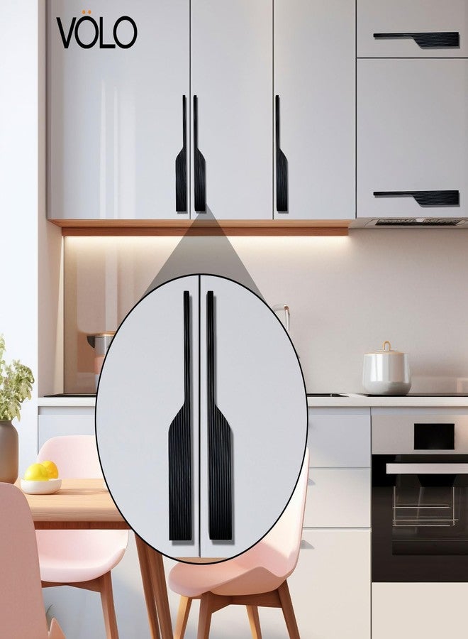 VOLO Cabinet Handle - Multi-Use Pull Handle for Wardrobes, Drawers, Sliding Closets, and Doors in Kitchen, Office, Bedroom (SAC-59) (1 Pair Left & Right) (Black, 224MM (10 Inch)) - Image 3