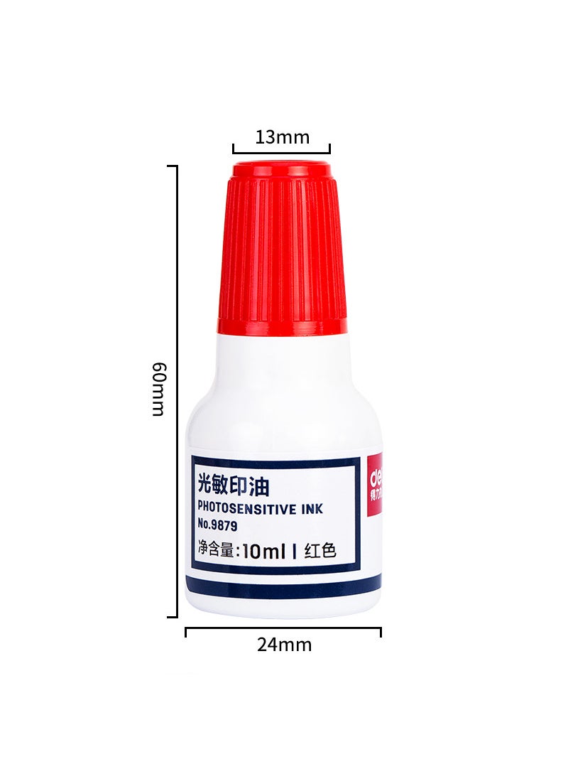 1 x 5 pcs 9879 Photosensitive Seal Oil 10ml Office Supplies Red Quick Dissolving Stamp Pad Seal Engraving Office Equipment Red - pzsku/Z1FF114AFB956B09F0B2EZ/45/_/1741690840/3d3ef971-aa59-43d5-aaec-75f50c3633c8