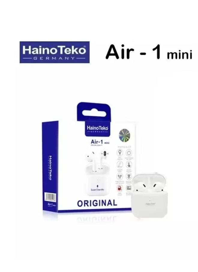 Haino Teko Air1 Mini Earbuds | Gaming, Handsfree Mic, Super Bass, Wireless Bluetooth, Clear Call Quality, Comfortable Fit, Long Battery Life, Sweat & Water Resistant | For iPhone & Android - Image 1