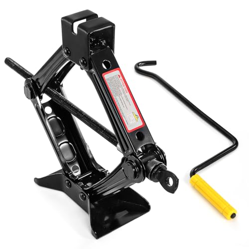 Fasmov Scissor Jack, Heavy Duty Lifting Jack, Lift Wind Up Tools, for/SUV/MPV Tyre Repair Changing Tool, 1.5 Ton (3,000 lb) Capacity, Black - Image 2