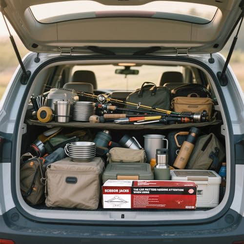 Fasmov Scissor Jack, Heavy Duty Lifting Jack, Lift Wind Up Tools, for/SUV/MPV Tyre Repair Changing Tool, 1.5 Ton (3,000 lb) Capacity, Black - Image 5