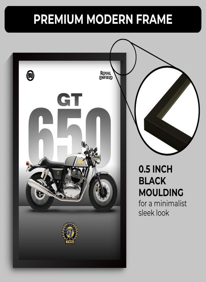 Funk You Store Royal Enfield Bullet Poster | Framed RE Continental GT 650 A4 Sized (31 x 23 cm) | Mr Clean Bike Poster for Wall, Gift for Boys, Bike Frames | Bikes Posters for Wall, Bedroom, Hostel, Study Room (F_171) - Image 3