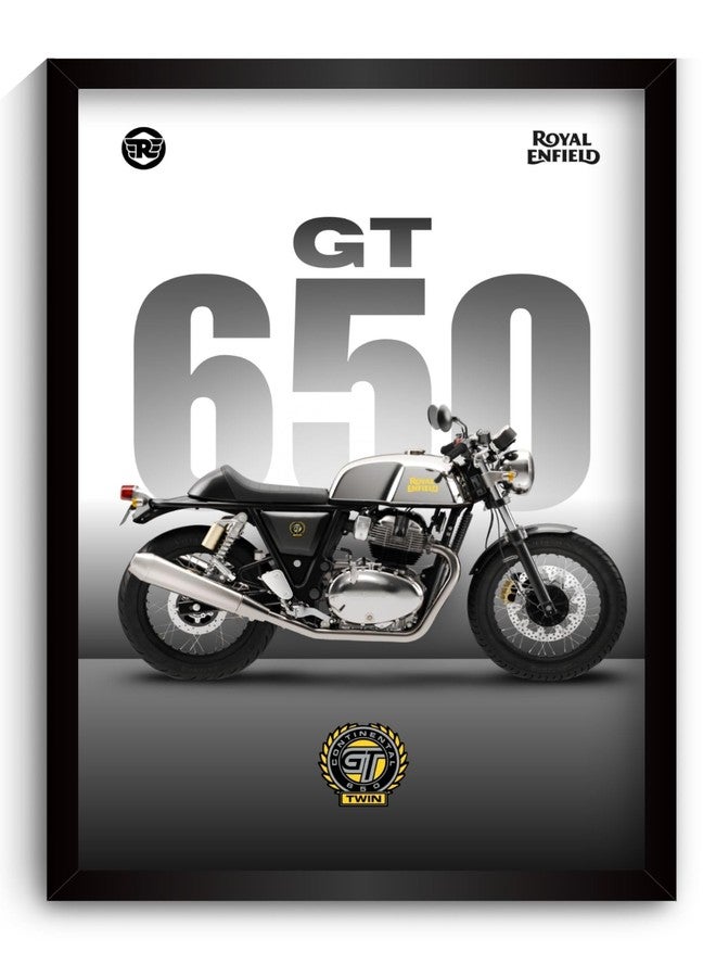 Funk You Store Royal Enfield Bullet Poster | Framed RE Continental GT 650 A4 Sized (31 x 23 cm) | Mr Clean Bike Poster for Wall, Gift for Boys, Bike Frames | Bikes Posters for Wall, Bedroom, Hostel, Study Room (F_171) - Image 1