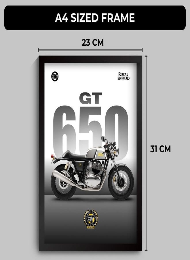Funk You Store Royal Enfield Bullet Poster | Framed RE Continental GT 650 A4 Sized (31 x 23 cm) | Mr Clean Bike Poster for Wall, Gift for Boys, Bike Frames | Bikes Posters for Wall, Bedroom, Hostel, Study Room (F_171) - Image 2
