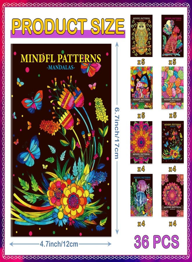 Zealor 36PCS Adult Mini Mandala Coloring Book for Teens Kid, Little Mandala Activity Books Bulk Coloring Pages Booklet Relaxation Stocking Stuffer for Operation Christmas Child Boxes Gift Goodie Bag - Image 2