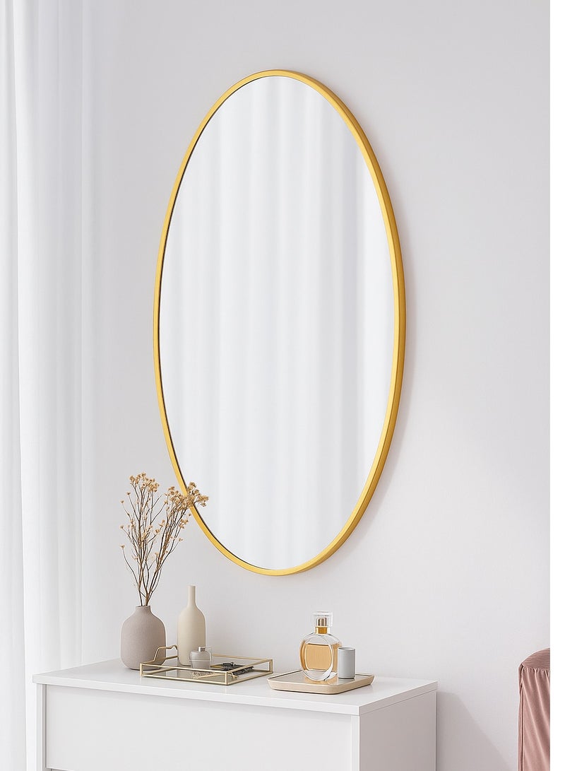 Glass Corner 70*110 Oval Mirrors - Gold - Image 2
