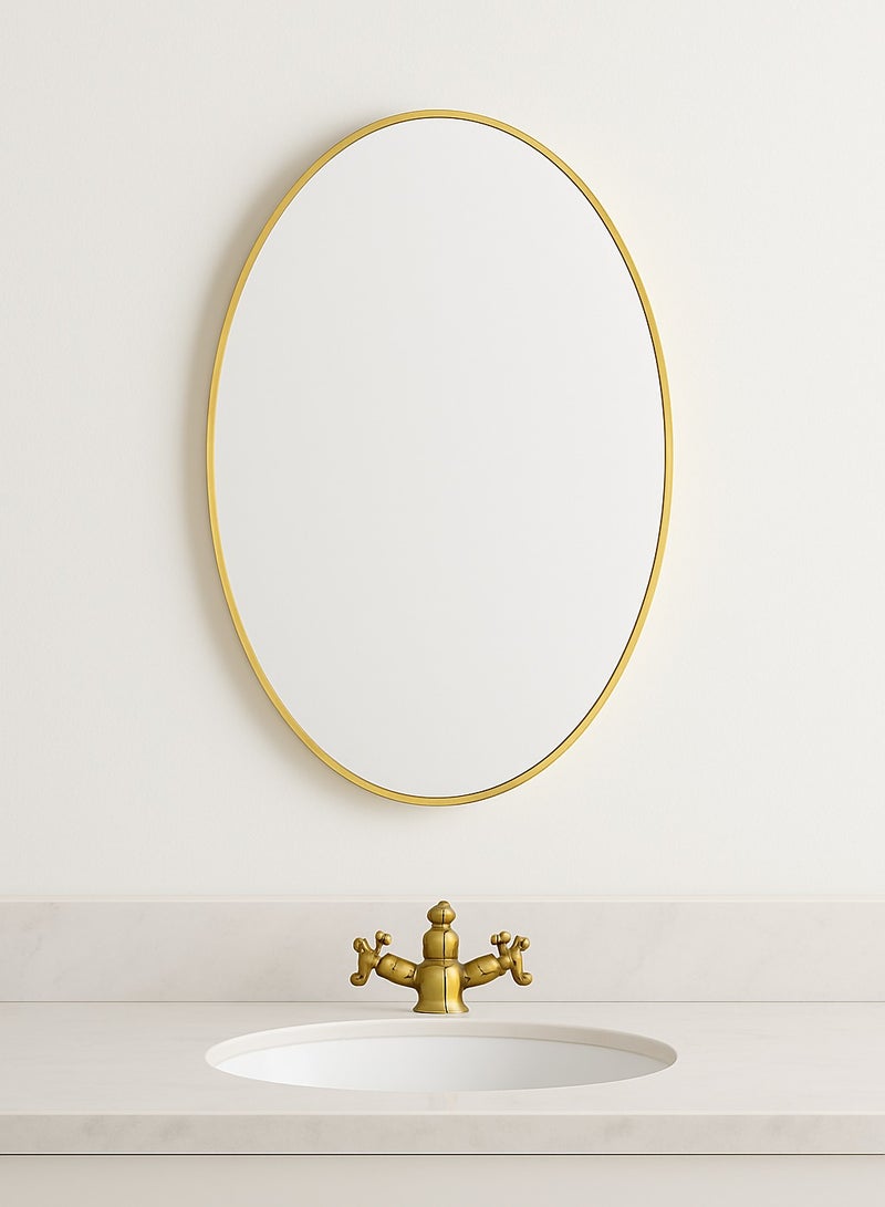 Glass Corner 70*110 Oval Mirrors - Gold - Image 3