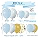 YMSZ Blue and White Gold Balloons100 pcs Blue White Gold Balloon Garland Arch Kit Metallic Chrome Gold Ballons with Macaroon Blue White Latex Balloons for Wedding Bridal Shower Baby Shower Decoration - Image 4