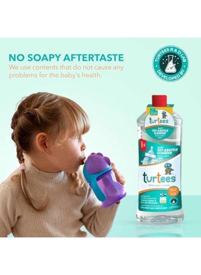 Turtees Baby Toy & Bottle Cleanser Pack of 2 (500ml x 2) – Gentle & Safe Liquid for Baby Bottles, Nipples, Toys & Feeding Accessories – Removes Milk Residue, Alcohol & Colour Free - Image 5