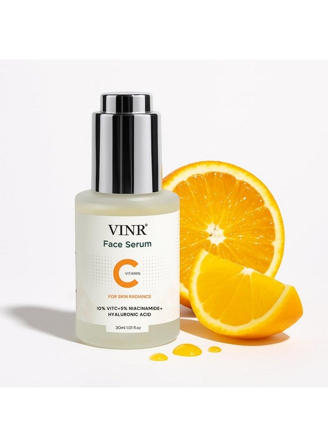 Vinr 10% Vitamin C, 5% Niacinamide Serum | Vitamin C Serum For Glowing Skin | Fades Dark Spots | Brightens Skin| Suitable For All Skin Types| 30 ml | - Image 1