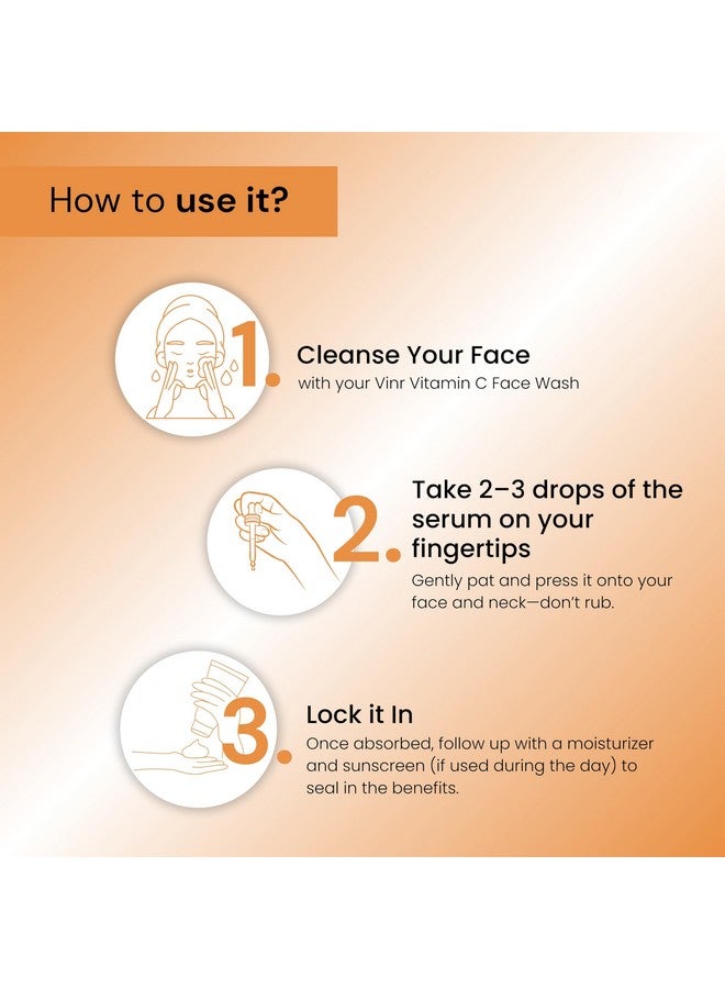Vinr 10% Vitamin C, 5% Niacinamide Serum | Vitamin C Serum For Glowing Skin | Fades Dark Spots | Brightens Skin| Suitable For All Skin Types| 30 ml | - Image 4