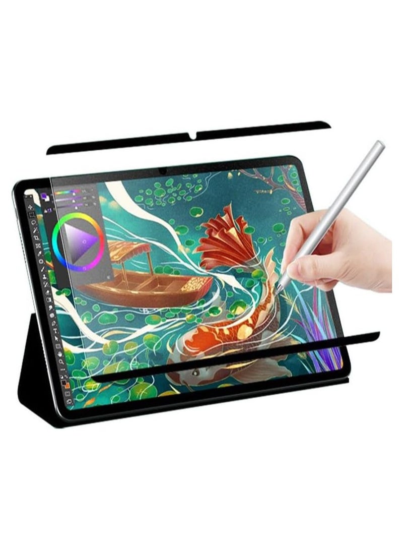عام 【قطعتين】 واقي شاشة مغناطيسي بملمس ورقي لـ Lenovo Yoga Tab Plus مقاس 12.7 بوصة - طبقة ماتة مضادة للتوهج، قابلة للإزالة وإعادة الاستخدام، مصممة خصيصًا للرسم والكتابة - Image 1