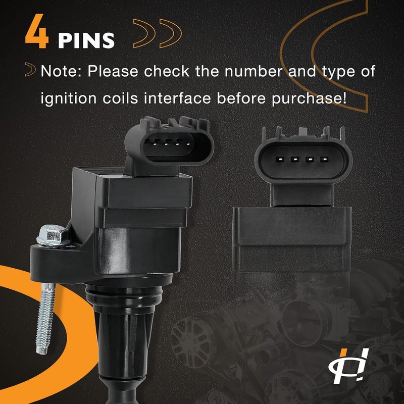 HQPASFY Ignition Coil Pack Set of 4 for Chevrolet and Buick - Image 4