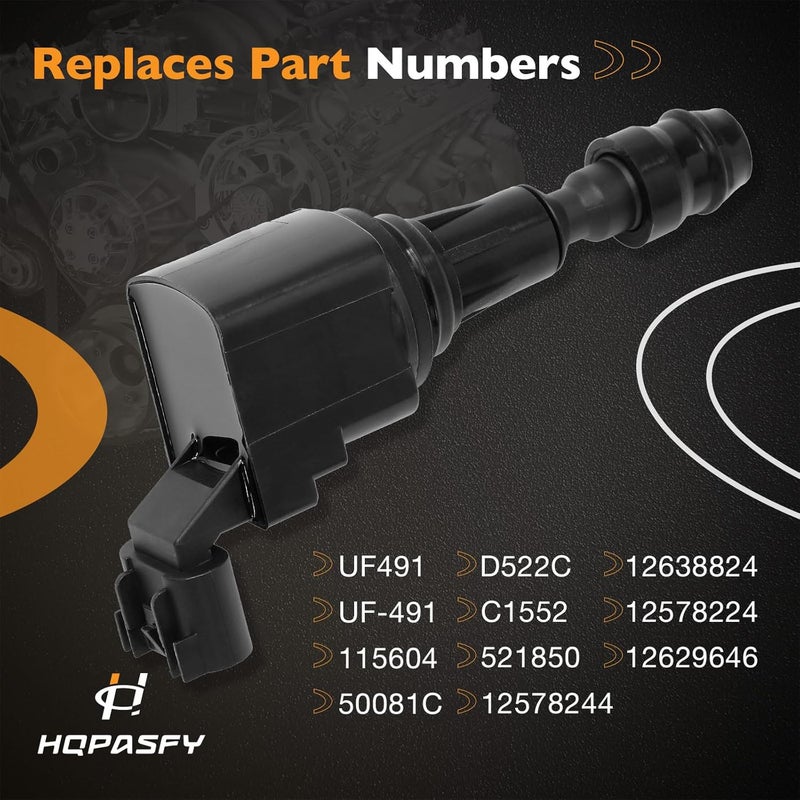 HQPASFY Ignition Coil Pack Set of 4 for Chevrolet and Buick - Image 3