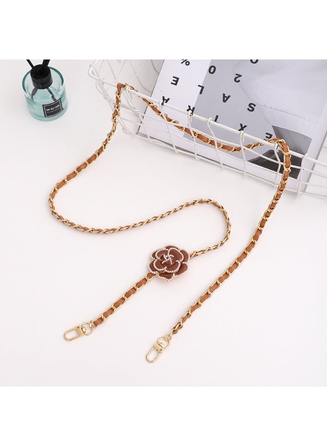 NIBEMINENT Beaded Phone Lanyard, Anti Lost Removable Wrist Strap, Camellias In Skin Bracelet Pendant, Phone Keychain Lanyard, K2281/Khaki
