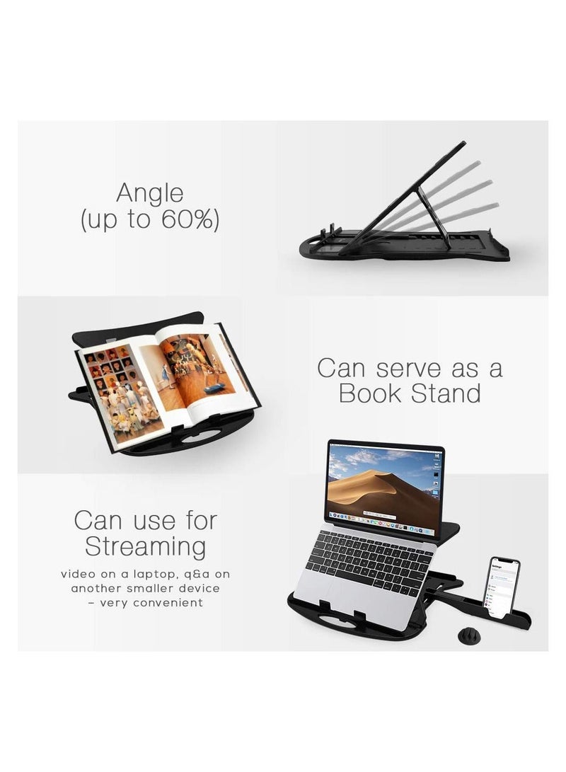 Striff Adjustable Laptop Tabletop Stand Black - Image 2