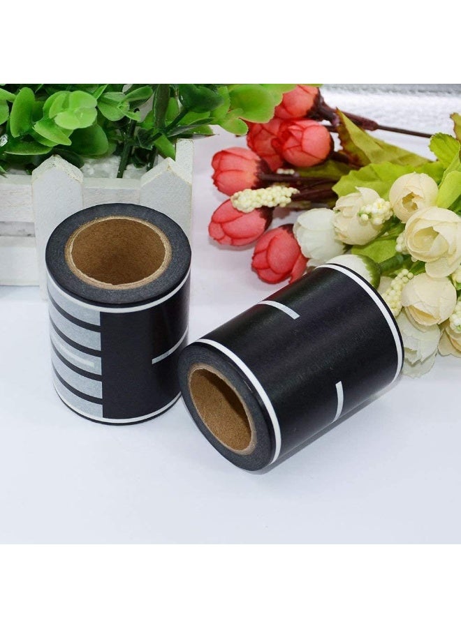 fantasize Black Road Track Tape, 2 Rolls Toy Car Road Tape for Kids, Race Car Decorations for Birthday Party, No Residue, 4.8cm x 5m Each Roll - Image 2