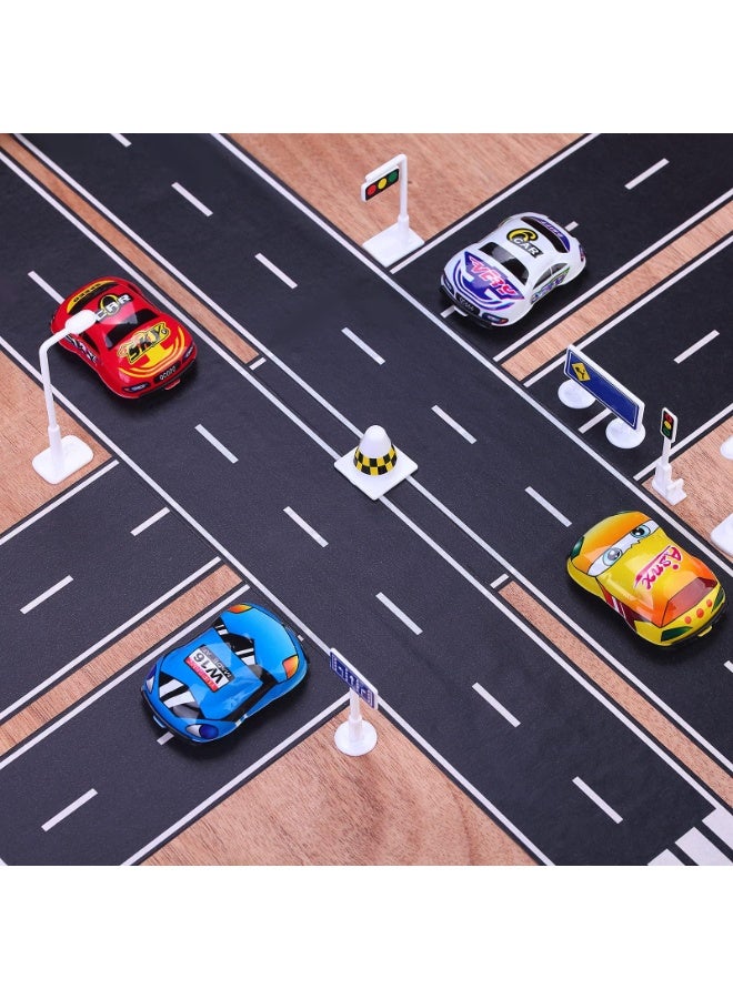 fantasize Black Road Track Tape, 2 Rolls Toy Car Road Tape for Kids, Race Car Decorations for Birthday Party, No Residue, 4.8cm x 5m Each Roll - Image 3