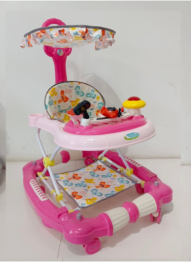 kiddoz Multifunctional Baby Walker -  Pink 