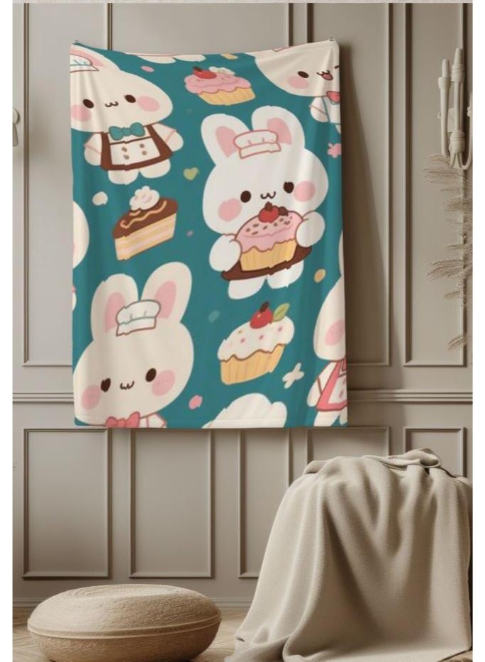 عام بطانية رقيقة من الفانيلا الكرتونية للأطفال والرضع (دافئة ومريحة، ومناسبة للنوم والألعاب) 70 سم * 100 سم - Image 1