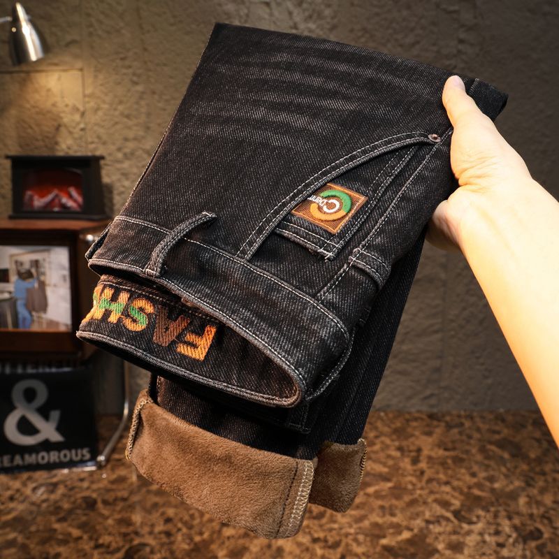 Unisex Classic Denim Jeans Loose Fit Daily Outdoor Wear - Image 1