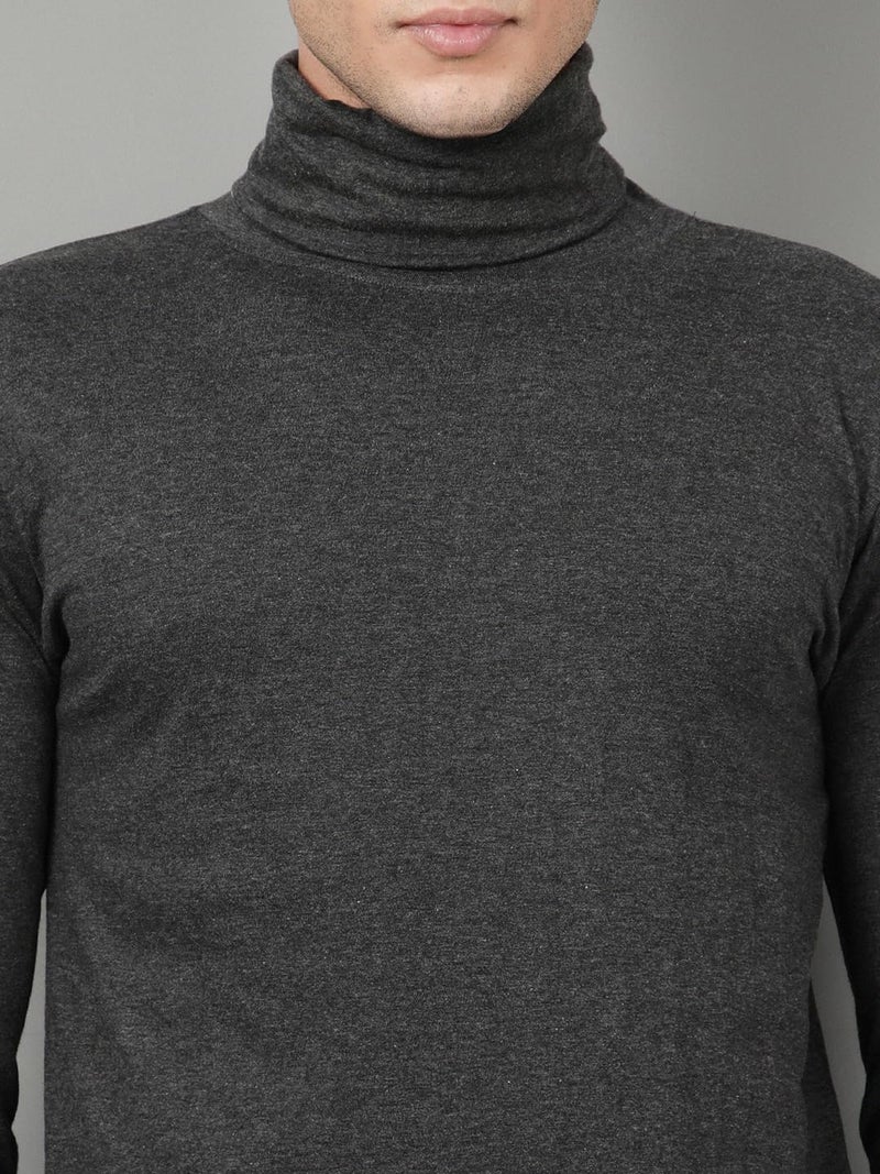 KRYPTIC Men’s Winter Wear Solid Turtleneck T-Shirt - Comfortable Cotton Full Sleeve Casual Top - Image 5