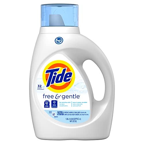 Tide Free & Gentle Laundry Detergent Liquid Soap, 32 Loads 46 Fl Oz - Image 1
