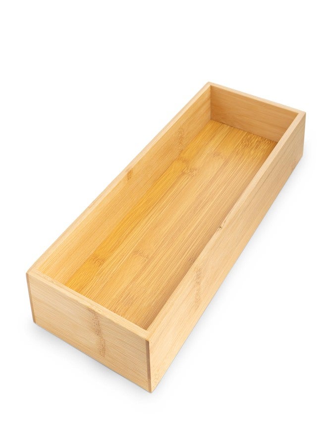 Smart Design Rectangular Bamboo Drawer Tray 15" x 6.1" x 2" (L x W x H) - Image 1