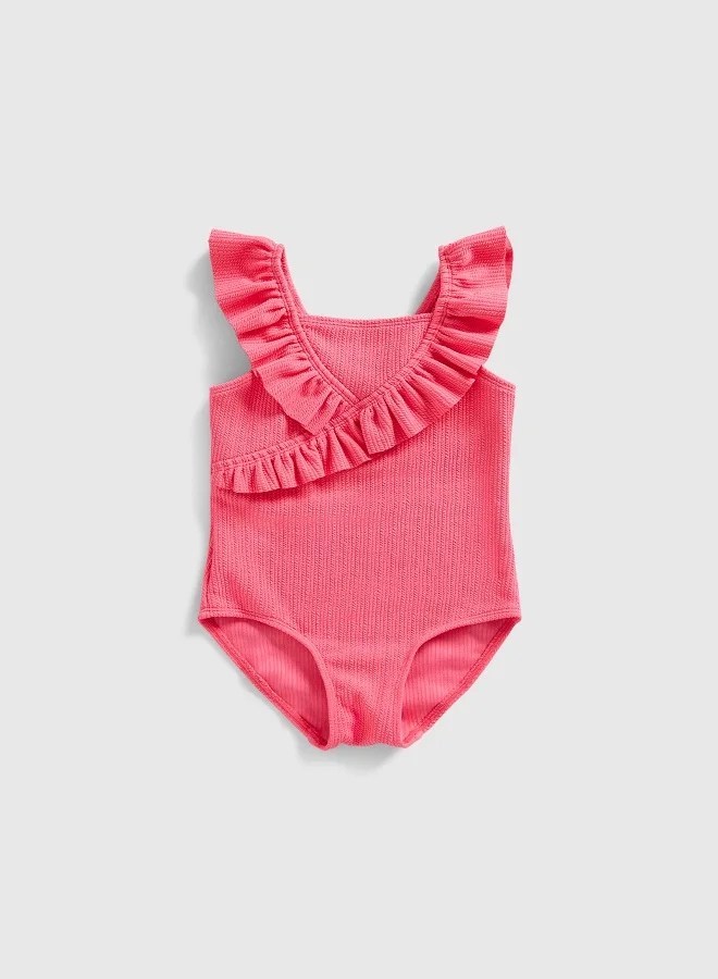 mothercare Hot Pink Frill Swimsuit