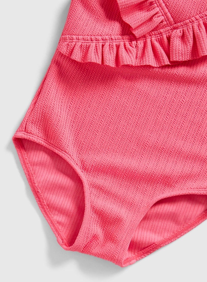 mothercare Hot Pink Frill Swimsuit - Image 3