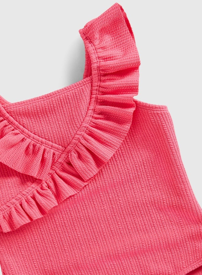 mothercare Hot Pink Frill Swimsuit - Image 4