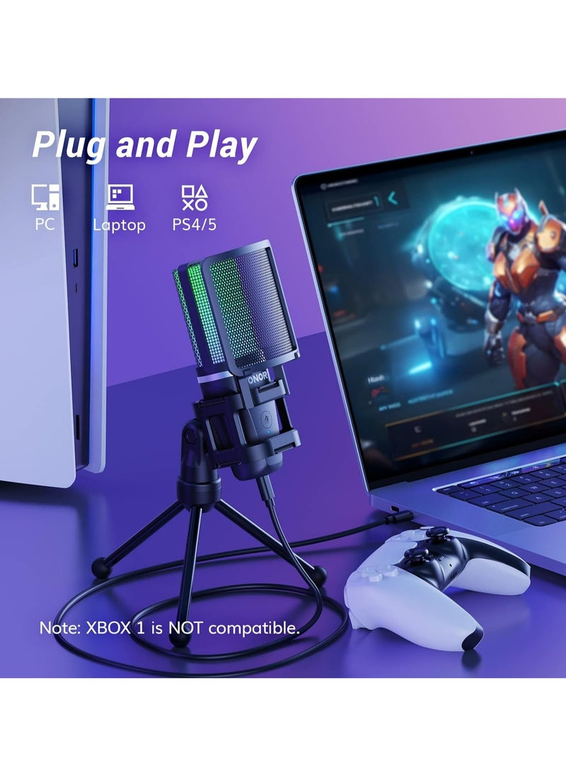 TONOR - "USB Gaming Microphone with RGB Lighting - Quick Mute, Precision Control, Ideal for Gaming, Streaming, and Podcasting - TC777 Pro" - Image 1