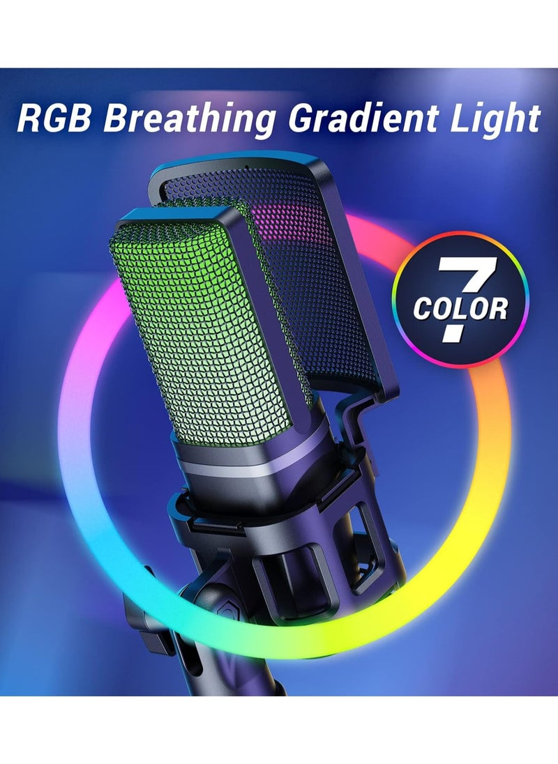 TONOR - "USB Gaming Microphone with RGB Lighting - Quick Mute, Precision Control, Ideal for Gaming, Streaming, and Podcasting - TC777 Pro" - Image 1