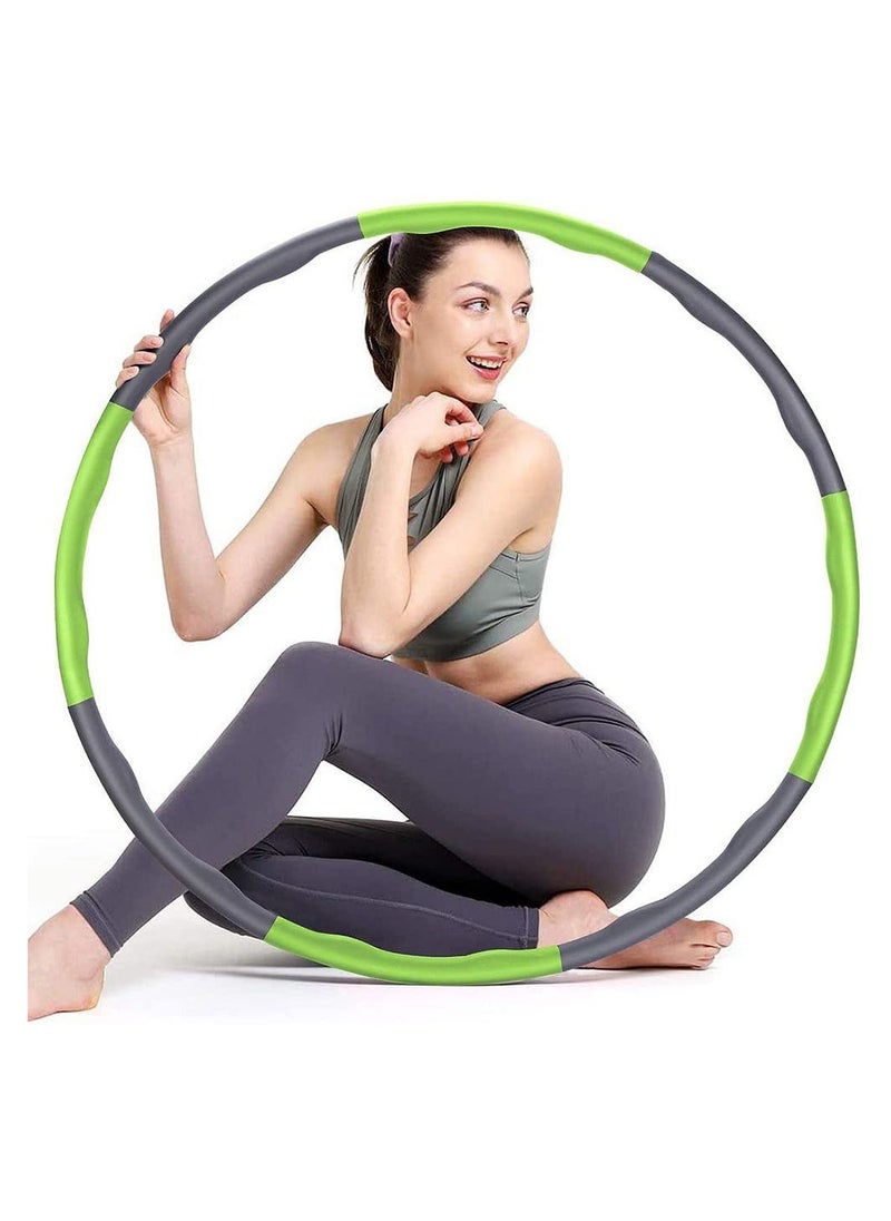 Arabest - Weighted Hula Hoop - 8 Section Detachable Hoola Hoop, Adjustable Hula Hoops for Adults Weight Loss, Exercise Hula Hoop with Soft Padding and Wavy Ridges - Image 1