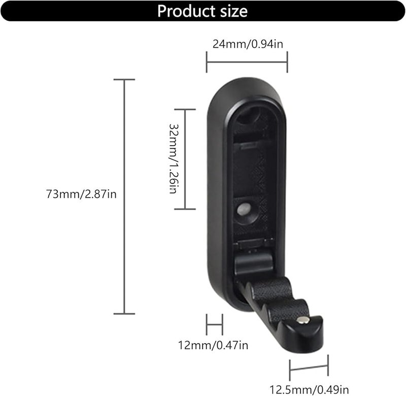 Silver Heavy Duty Aluminum Alloy Folding Wall Hook Set of 2 for Coats Hats Backpacks Towels - Image 4