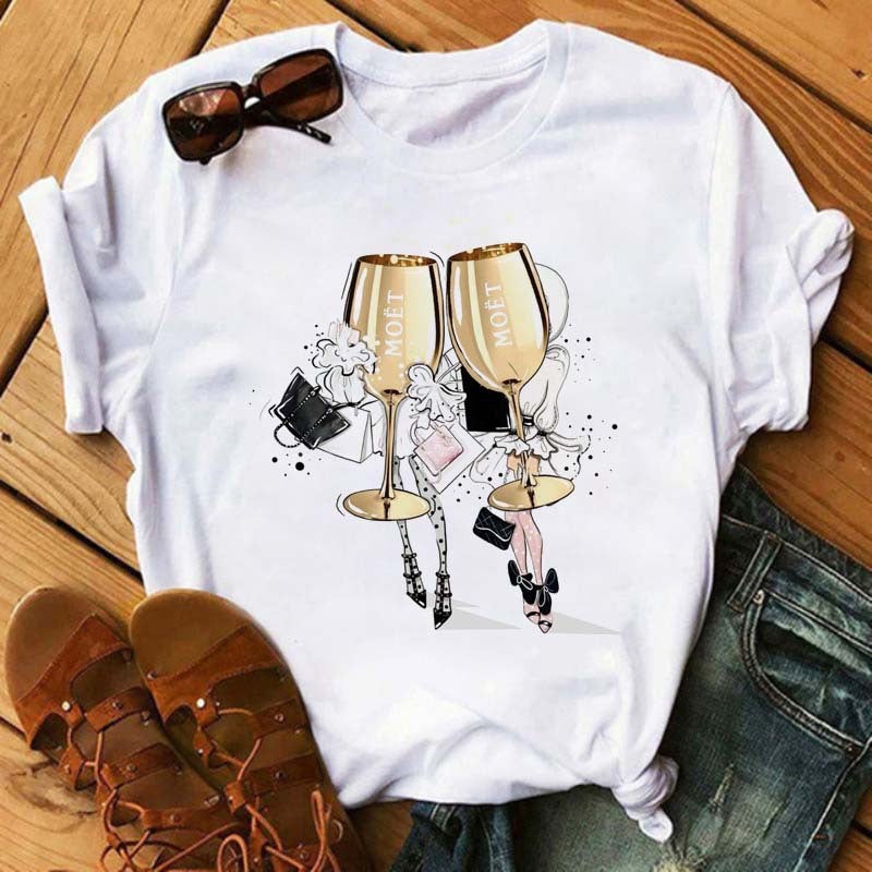 [Send On The Same Day] Supply T-Shirt Printed T-Shirt Women'S Short-Sleeved Women'S Clothing - Image 1