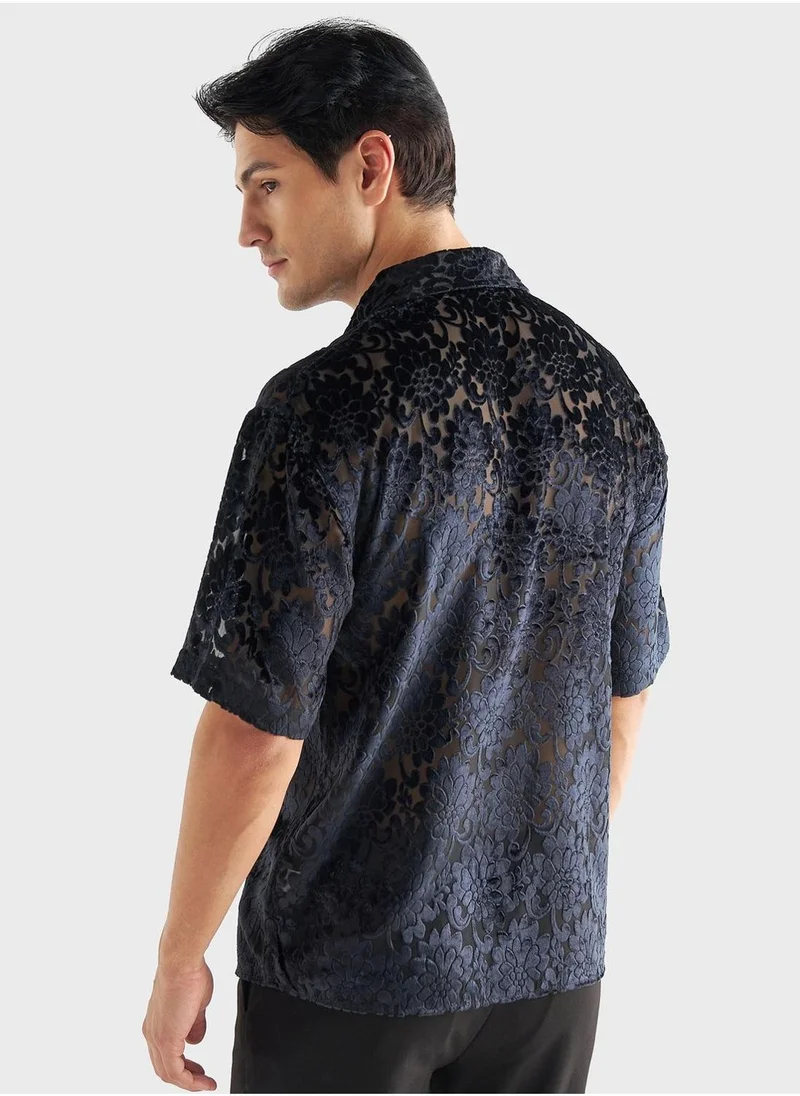 Splash FAV Textured Regular Fit Shirt