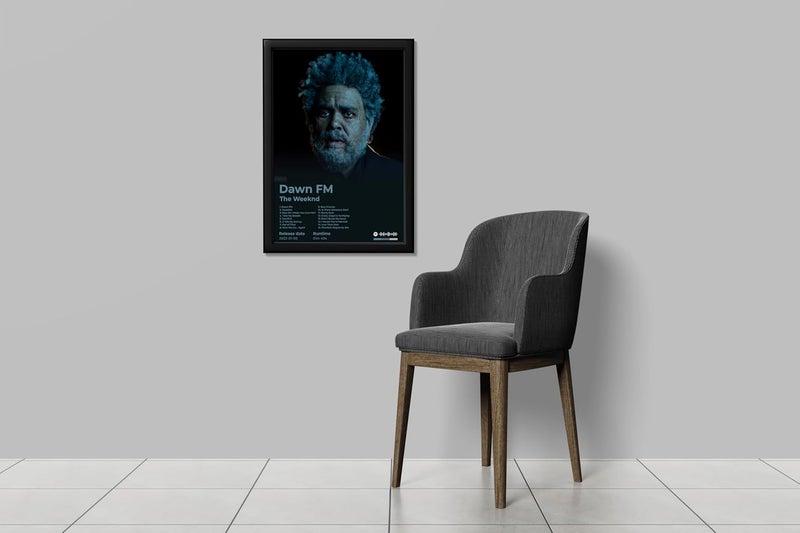 BLINKART BLINKART The WeekendDawn FMMusic Album Songs Hanging Photo Frame Poster 1310 InchWall Print Decor For Home Bedroom Living Room Office Study Room Gift Song Link QR Code With Your Photo Frame  - Image 5