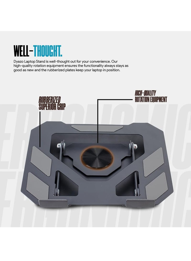 High-quality metal Laptop and Tablet stand with a stable base and adjustable design , 360° rotation and flexible height , Durable material supports all tablets for a comfortable and safe user experience in the office or home Multicolor  - Image 4