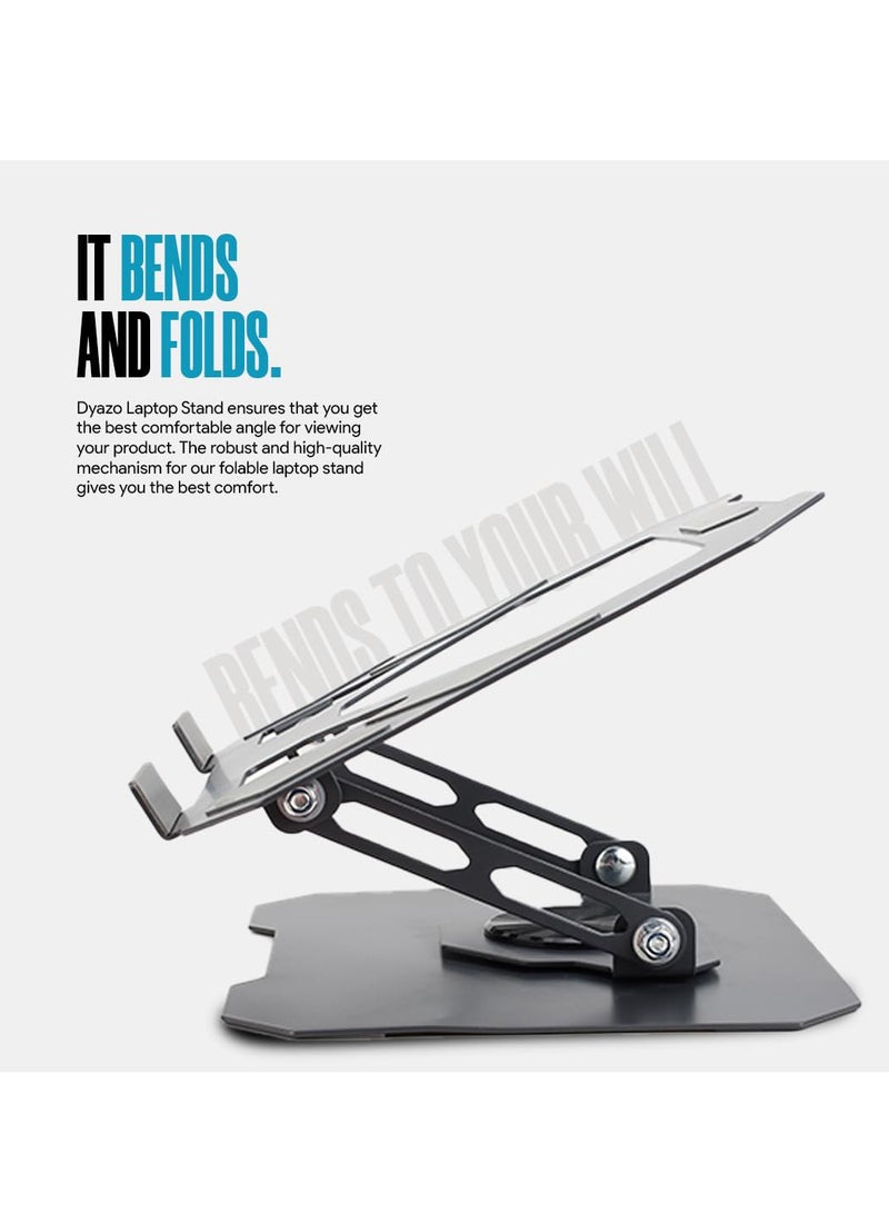 High-quality metal Laptop and Tablet stand with a stable base and adjustable design , 360° rotation and flexible height , Durable material supports all tablets for a comfortable and safe user experience in the office or home Multicolor  - Image 5