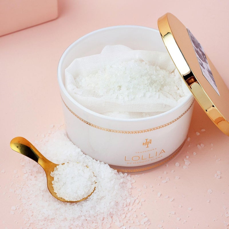 Lollia Elegance Fine Bath Salts, 20 oz. â€“ White Amber & Mirabelle Luxury Bath Essential for Women - Image 3