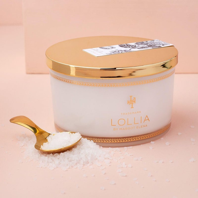 Lollia Elegance Fine Bath Salts, 20 oz. â€“ White Amber & Mirabelle Luxury Bath Essential for Women - Image 2
