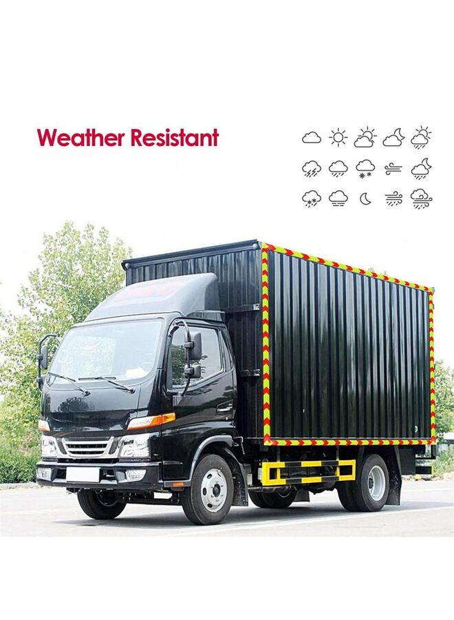 2 PCS Warning Tape, Reflective Tape of Arrow Caution Water-proof High Visibility,Hazard Caution Warning Adhesive Tape Outdoor for Floor Marking, Trailers, Trucks, Cars, Boats - Image 4