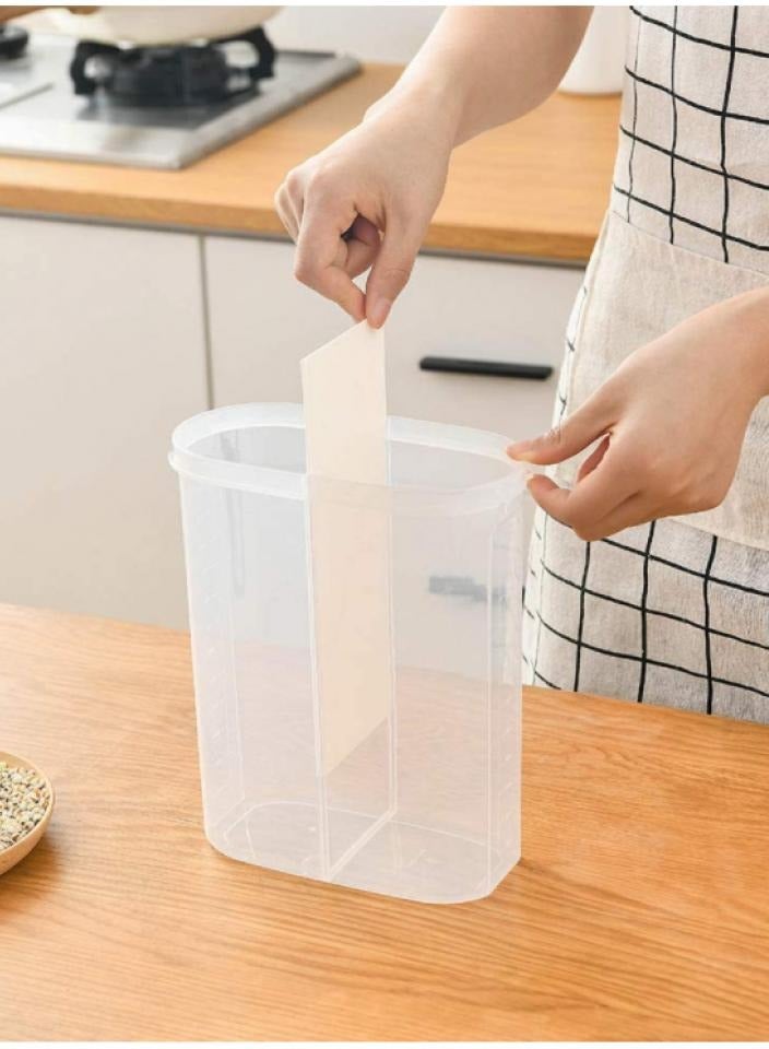 اليسا حاويات طعام كبيرة محكمة الغلق لتخزين المطبخ، برطمان محكم الغلق، علب طعام محكمة الغلق مقاومة للهواء، للقهوة والشاي والسكر والوجبات الخفيفة، منظم باللون الرمادي - Image 4