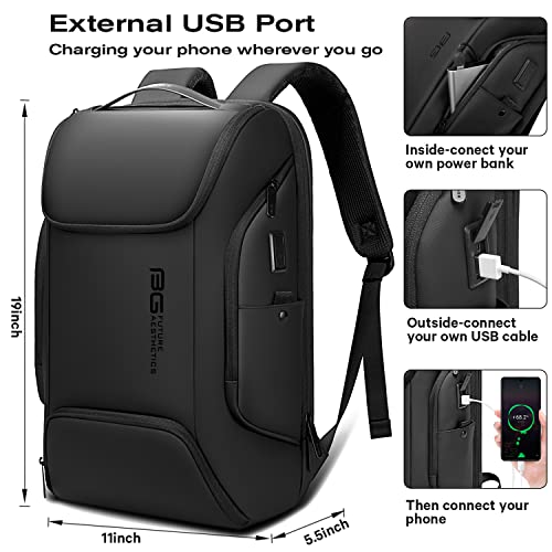 BANGE Business Laptop Smart backpack Can Hold 15.6 Inch Laptop Commute Backpack Carry on bag for men and women (Black) - Image 4