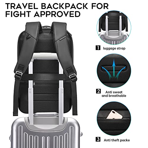 BANGE Business Laptop Smart backpack Can Hold 15.6 Inch Laptop Commute Backpack Carry on bag for men and women (Black) - Image 5